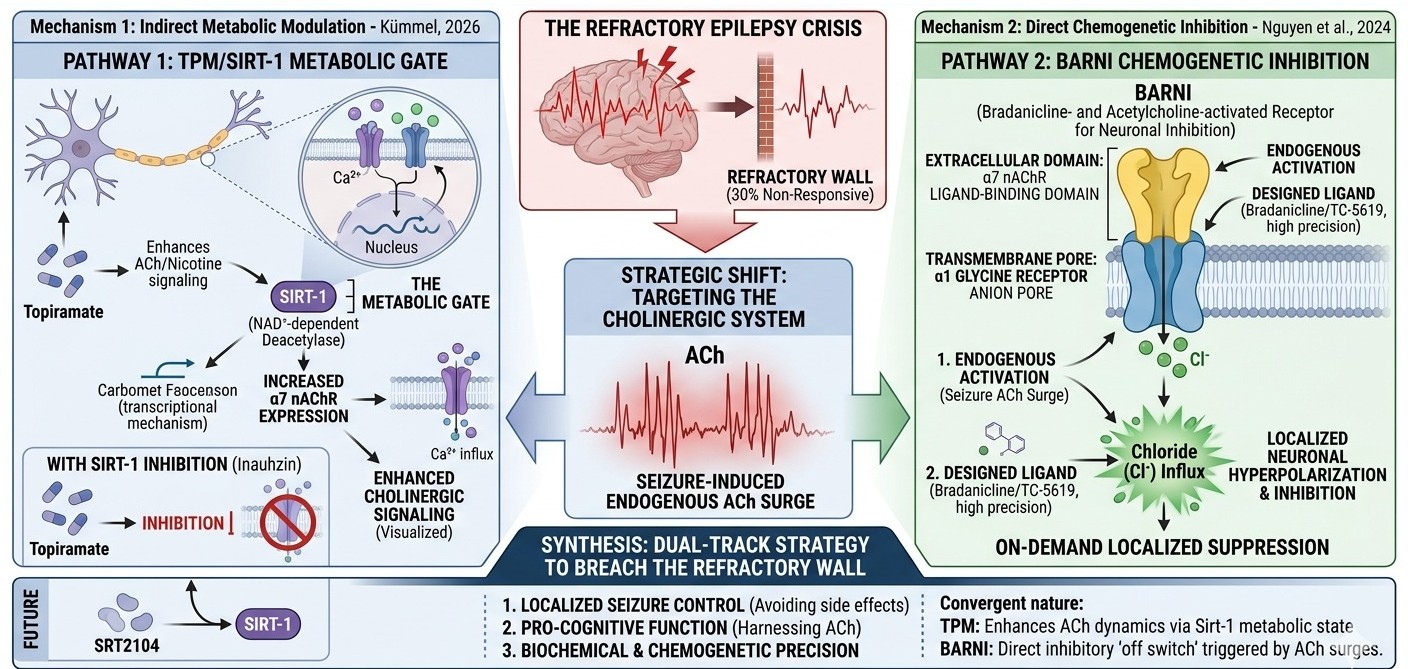 The Cholinergic Revolution: Redefining Antiepileptic Mechanisms through Sirt-1 and Chemogenetic Precision