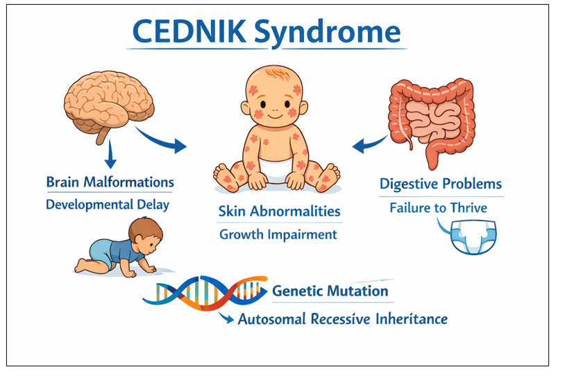 Conceptual figure of CEDNIK syndrome