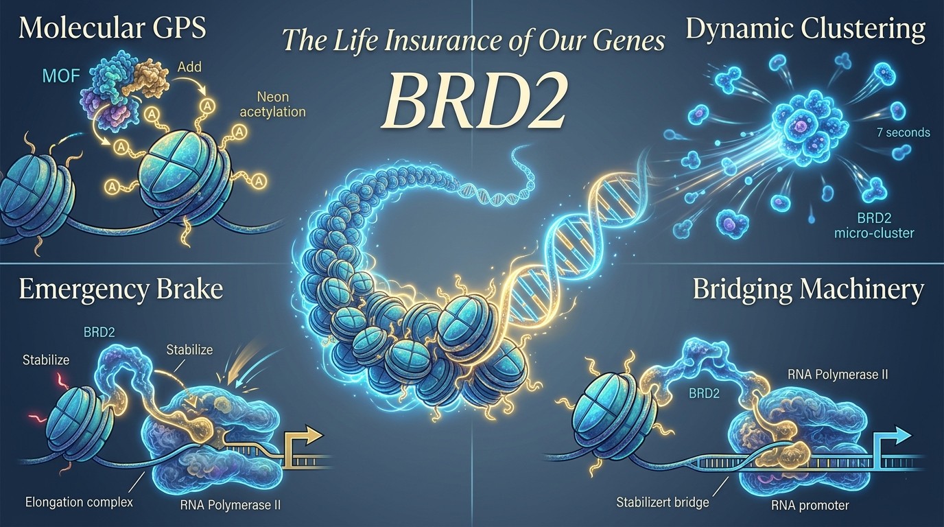 The Life Insurance of Our Genes: How Protein BRD2 and Acetylation Dictate Cellular Rhythm
