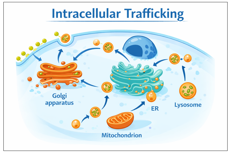 Schematic diagram of Intracellular Trafficking